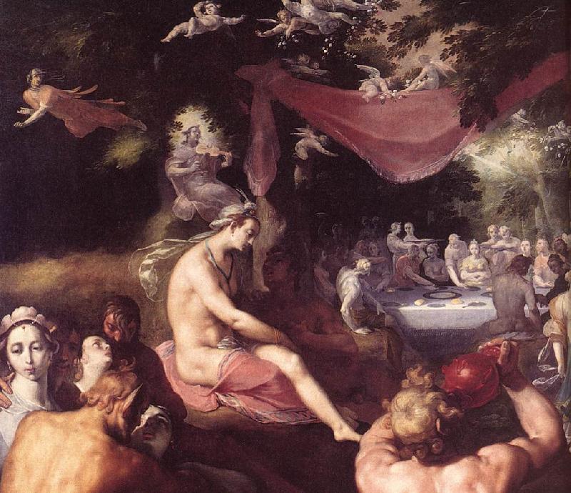 CORNELIS VAN HAARLEM The Wedding of Peleus and Thetis (detail) dfg oil painting image